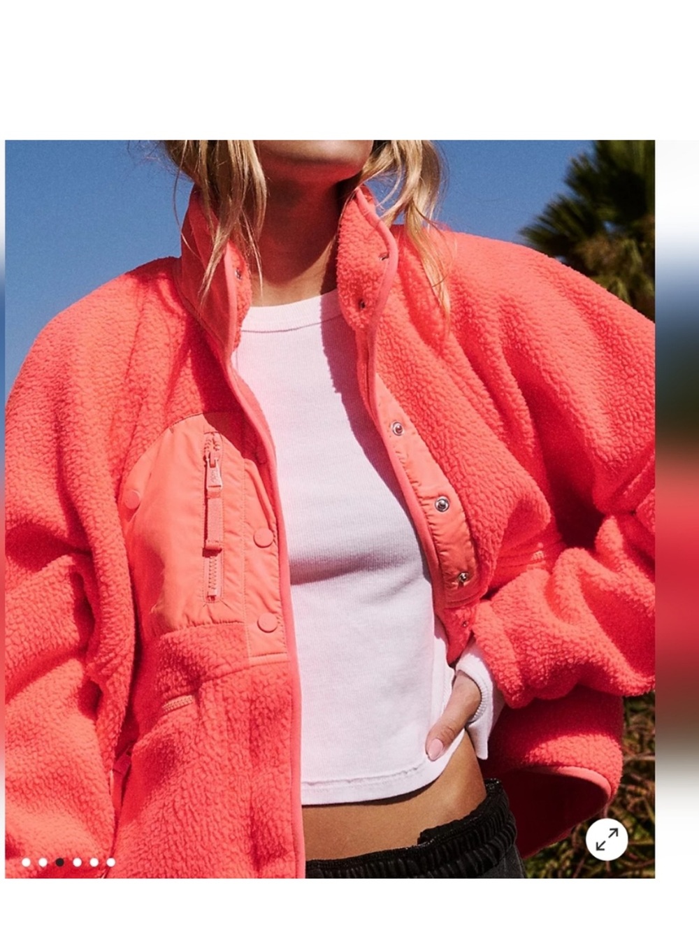 Free People Movement - Coral Sherpa Coat - Size M